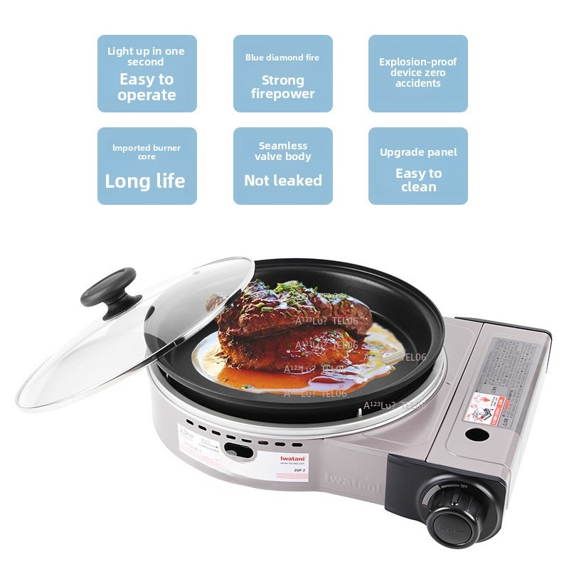 Camping Cooking Stove - Przenośna, wiatroodporna kuchenka gazowa na butan