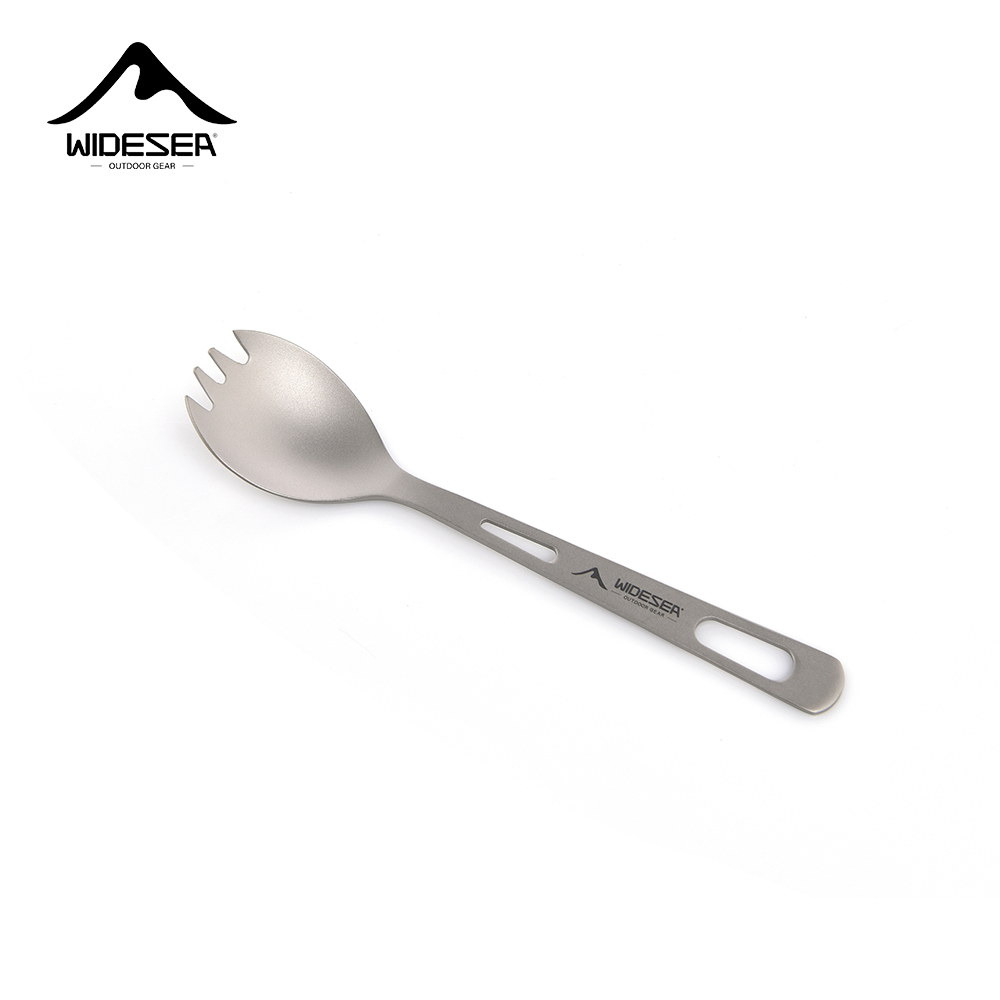 Camping Outdoor Cooking Equipment - Zestaw kempingowy Widesea: łyżka-taśmówka, tytanowa łyżka,