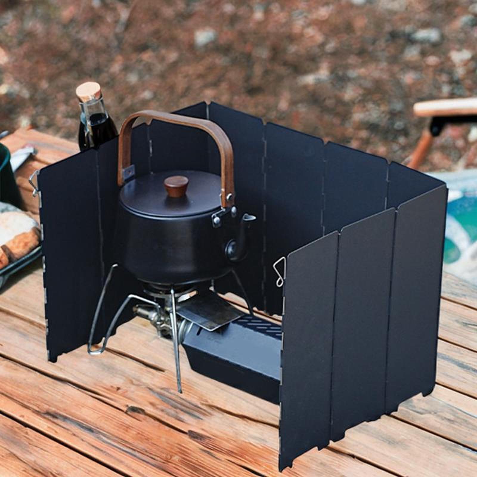 Camping Cooking Wind Blocker - Przenośna składana osłona przeciwwiatrowa do kuchenki