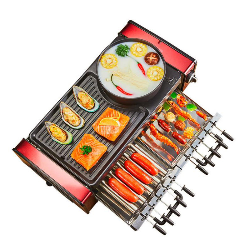 Camping Cooking Hot Plate - Elektryczny grill do użytku domowego, nieprzywierający,