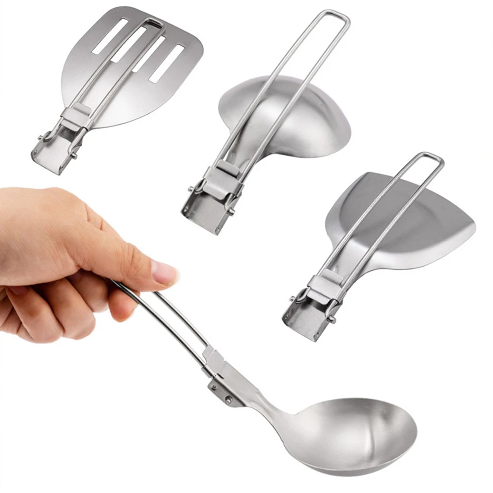 Camping Cooking Options - Przybory kuchenne ze stali nierdzewnej, składane,
