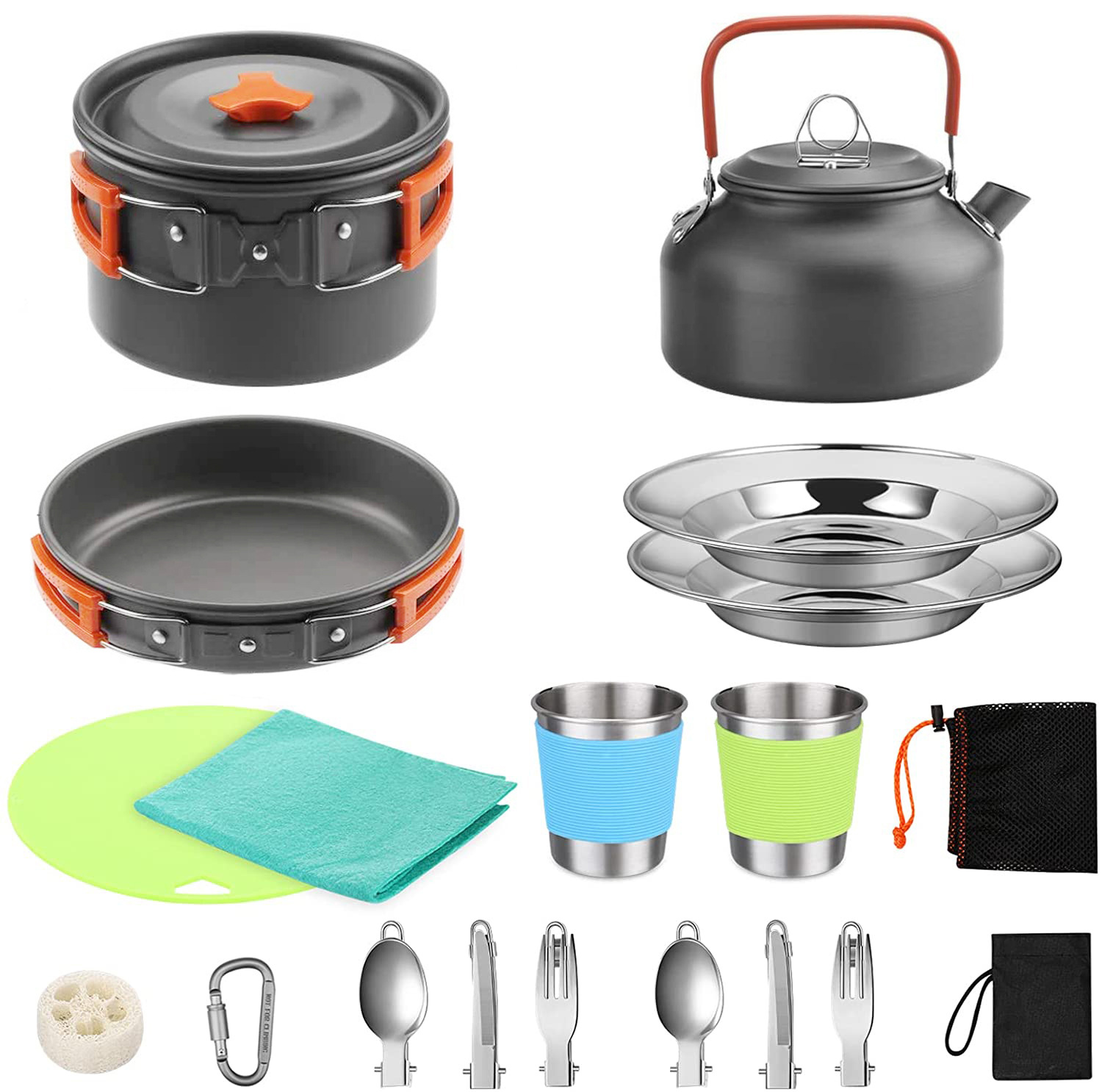 Camping Cooking Easy - Kompletny zestaw kempingowy dla 2-3 osób: