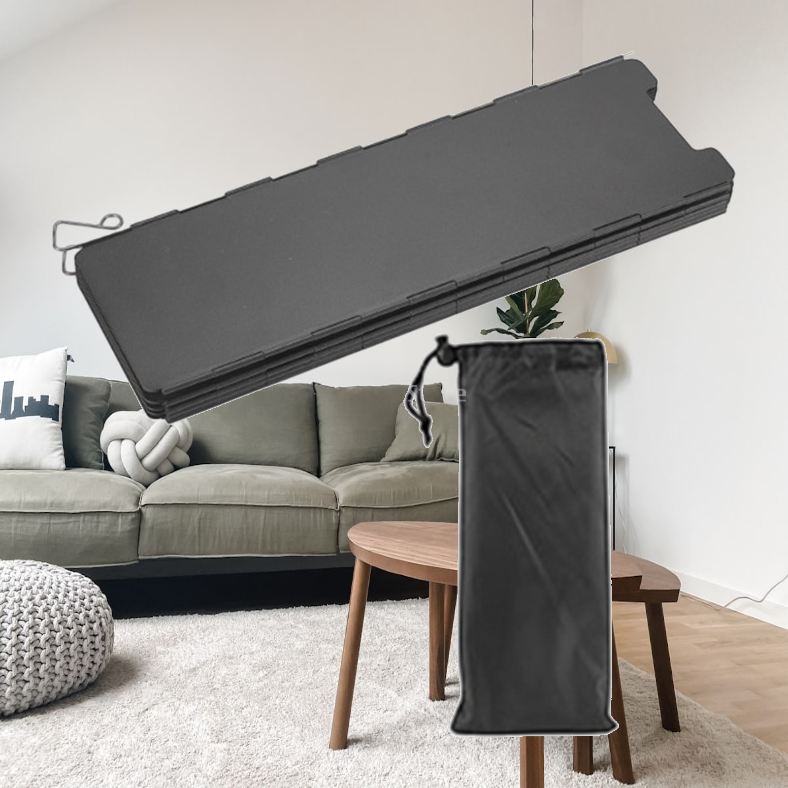 Camping Cooking Wind Blocker - Składany parawan przeciwwiatrowy ze stali nierdzewnej