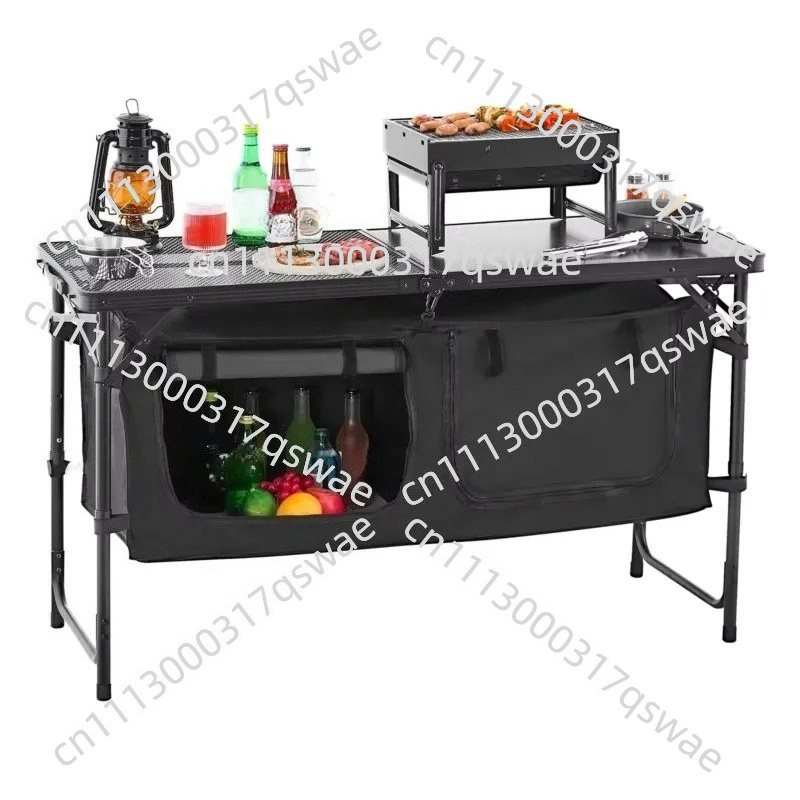 Camping Cooking Options - Regulowany wysokością stół kuchenny do biwakowania,