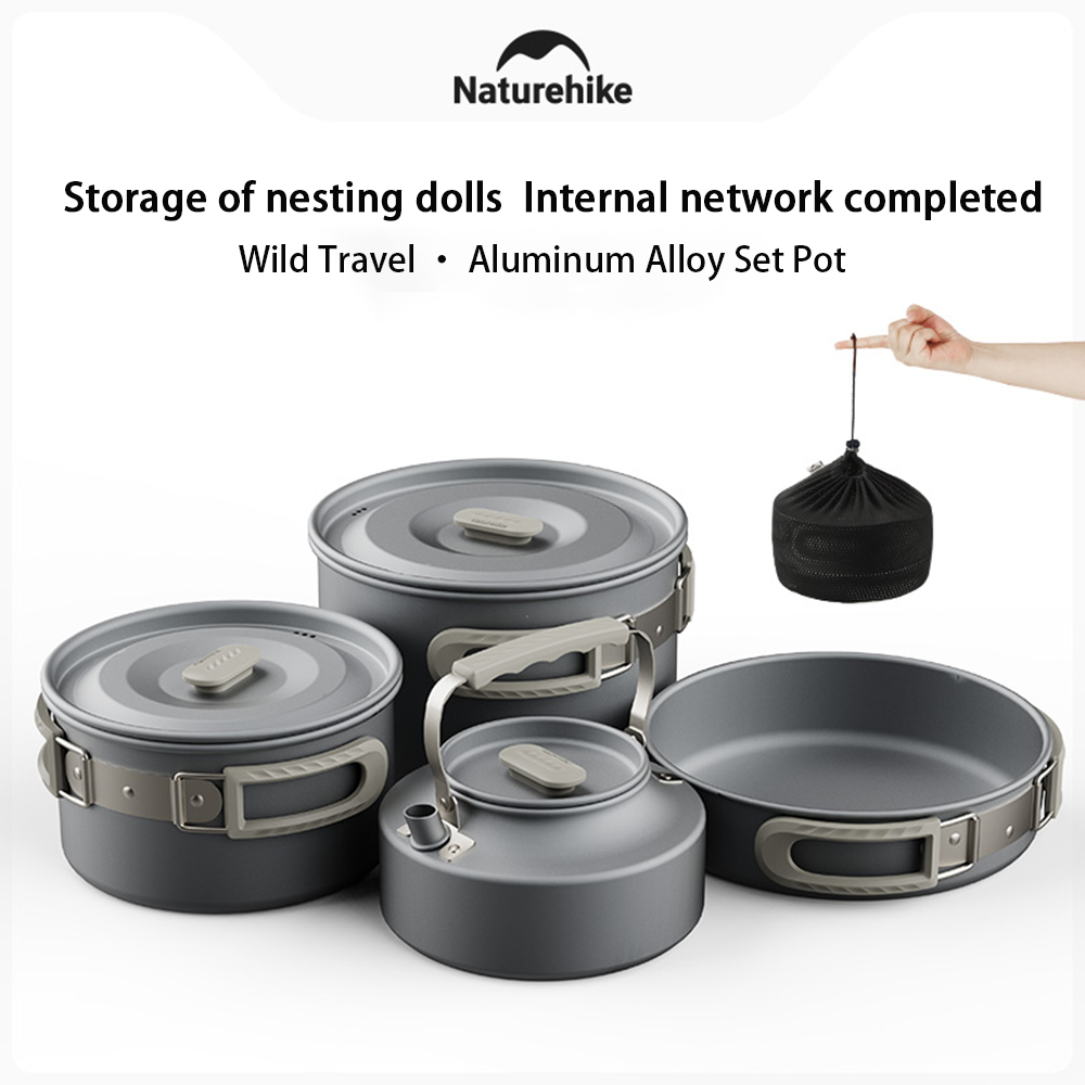Camping Cooking Set - Naturehike zestaw garnków outdoorowych, sprzęt do