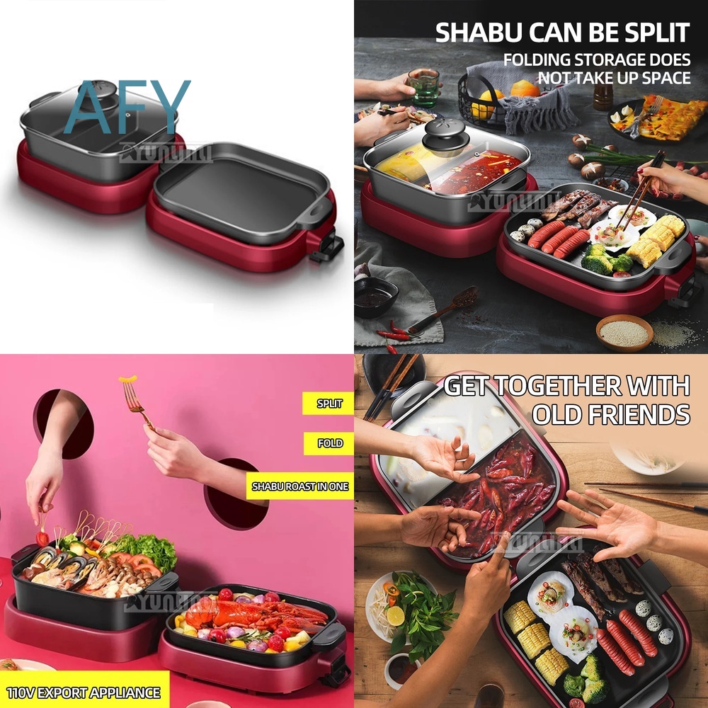 Camping Cooking Hot Plate - Przenośny Elektryczny Grill Hot Pot do