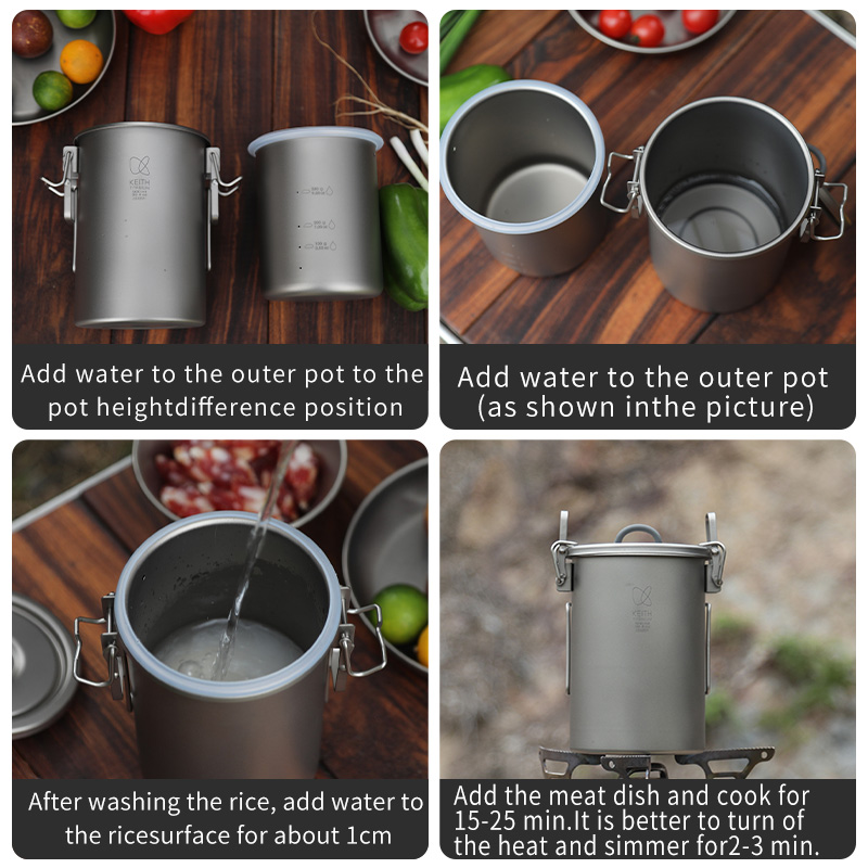 KEITH Czajnik do gotowania ryż – Camping Cooking Set recenzja i cena