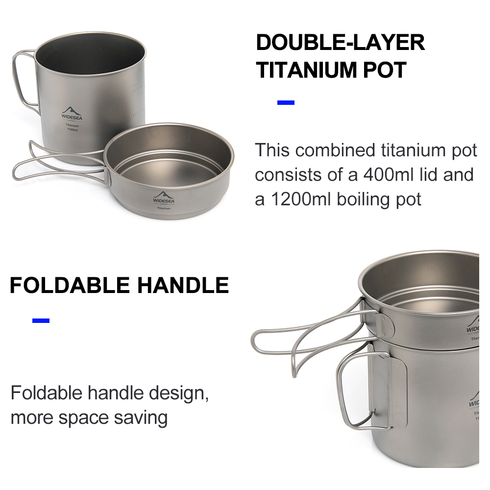 Widesea Ultralekki Tytanowy Ga – Camping Cooking Set Non Stick recenzja i cena