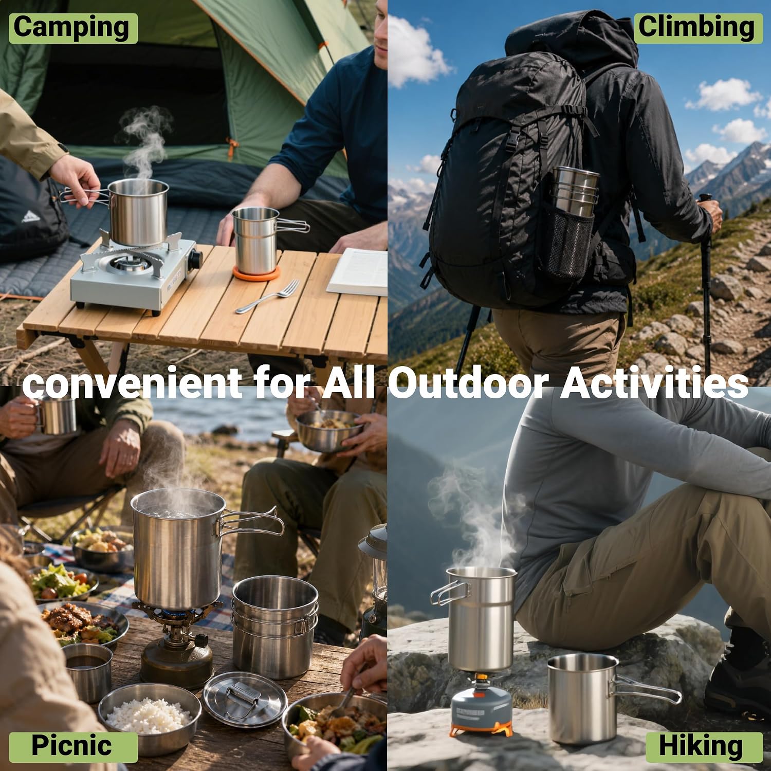 Składane kubki kempingowe, nac – Camping Cooking Food recenzja i cena