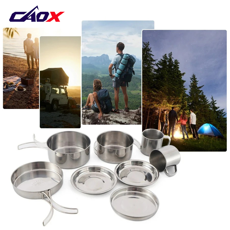 CAOX 8-częściowy Zestaw Naczyń – Camping Cooking Hot Plate recenzja i cena