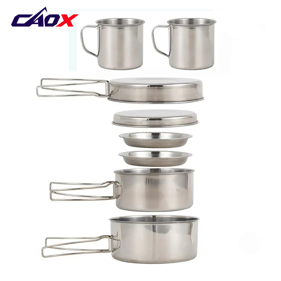 CAOX 8-częściowy Zestaw Naczyń – Camping Cooking Hot Plate recenzja i cena