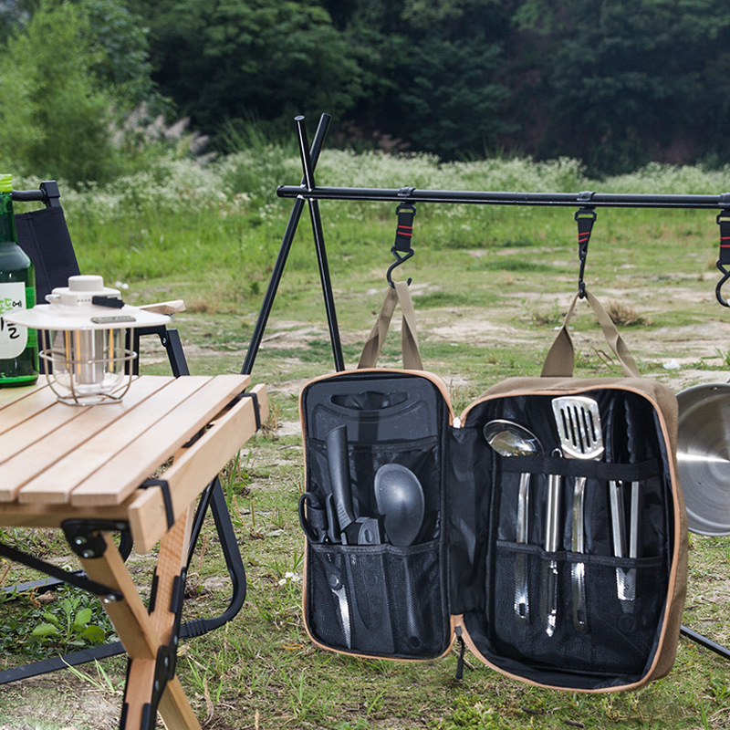 8-częściowy zestaw naczyń kuch – Camping Cooking Rack recenzja i cena
