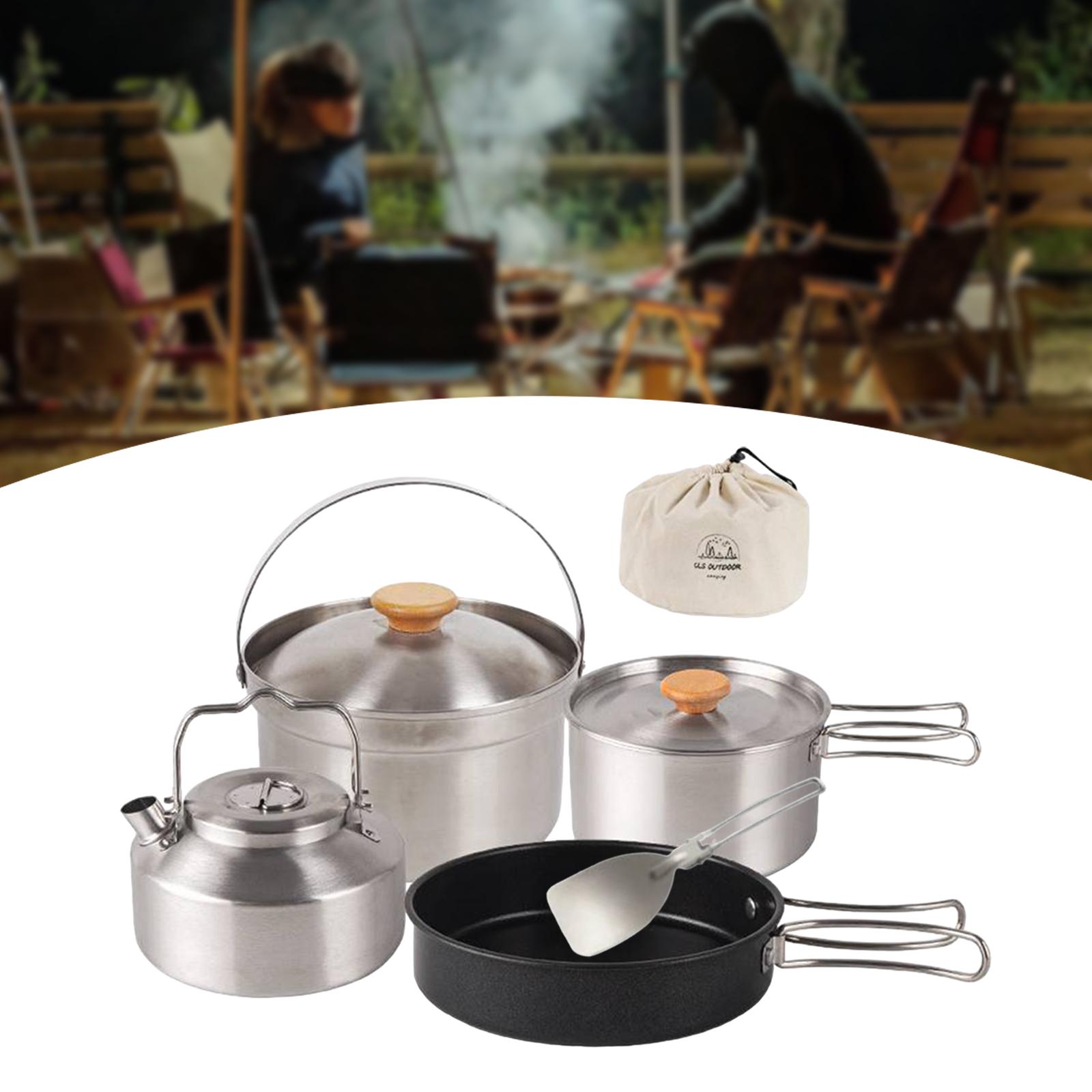 Naczynia kempingowe, sprzęt ku – Camping Cooking Set Non Stick recenzja i cena