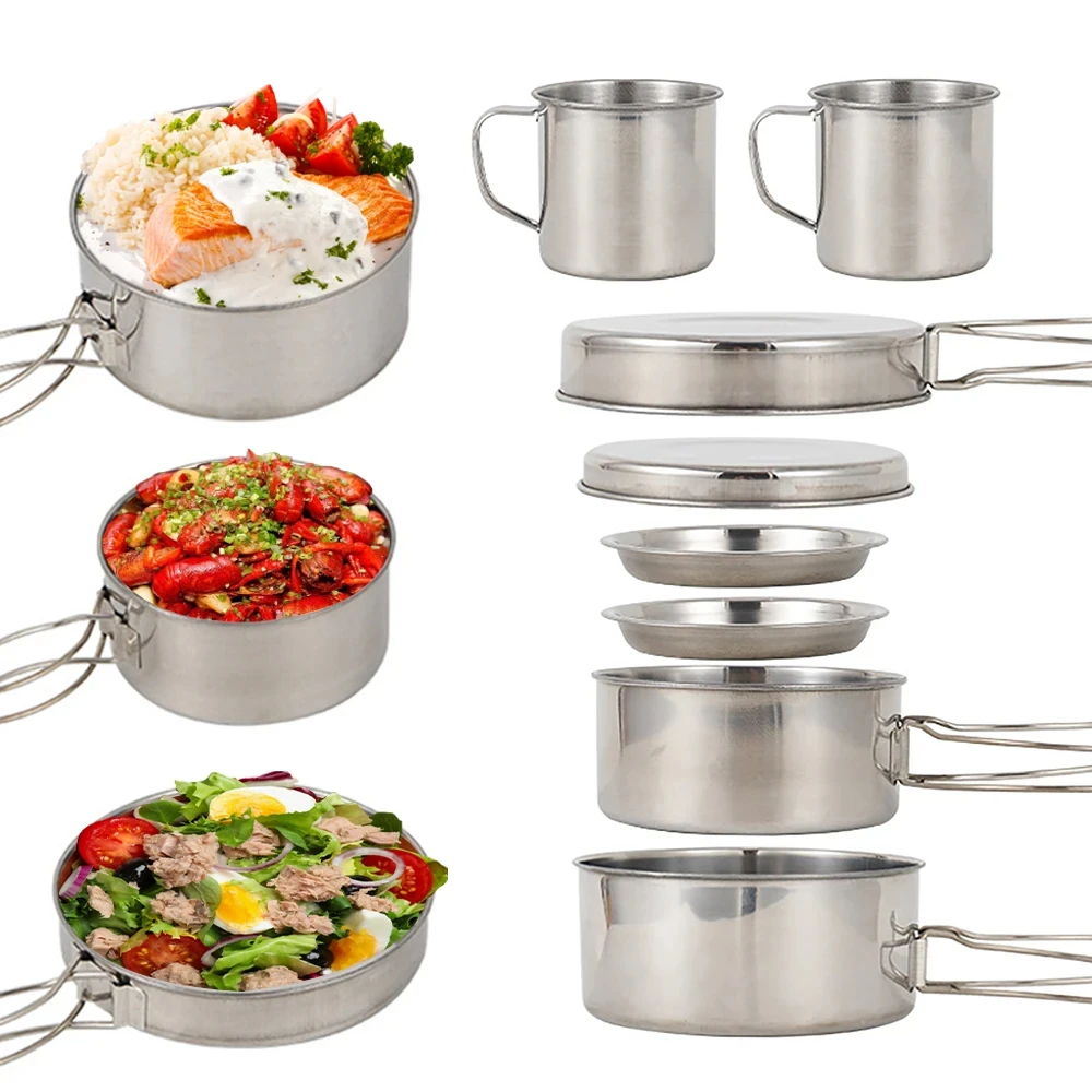 8-częściowy zestaw naczyń kemp – Camping Cooking Hot Plate recenzja i cena