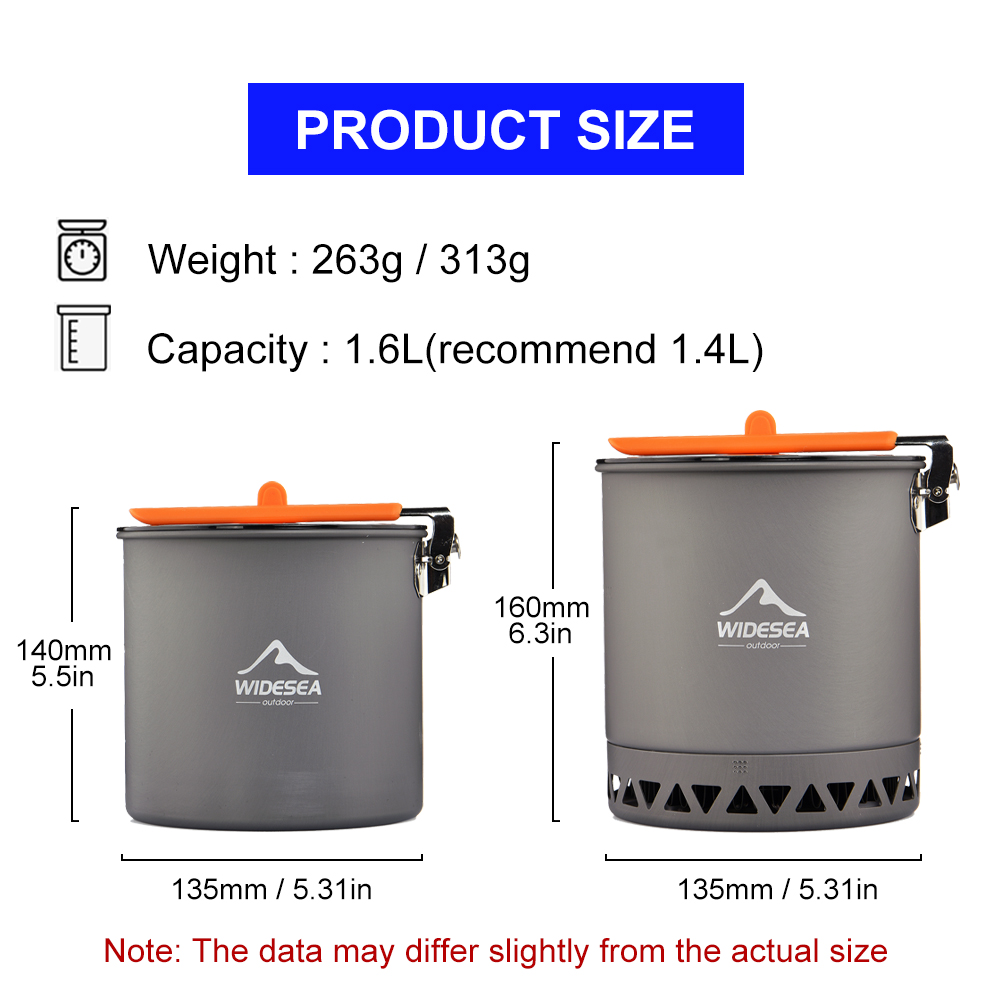 Garnek kempingowy Widesea 1.6L – Camping Cooking Box recenzja i cena