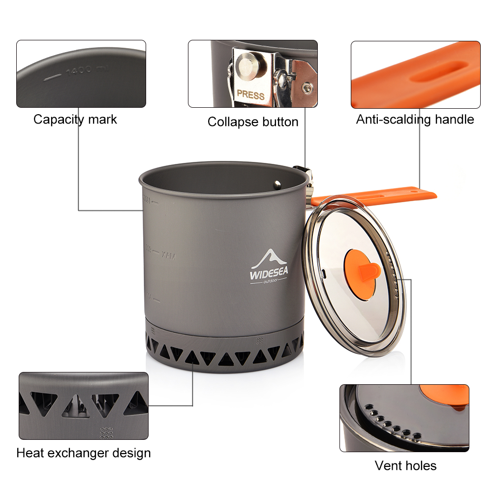 Garnek kempingowy Widesea 1.6L – Camping Cooking Box recenzja i cena