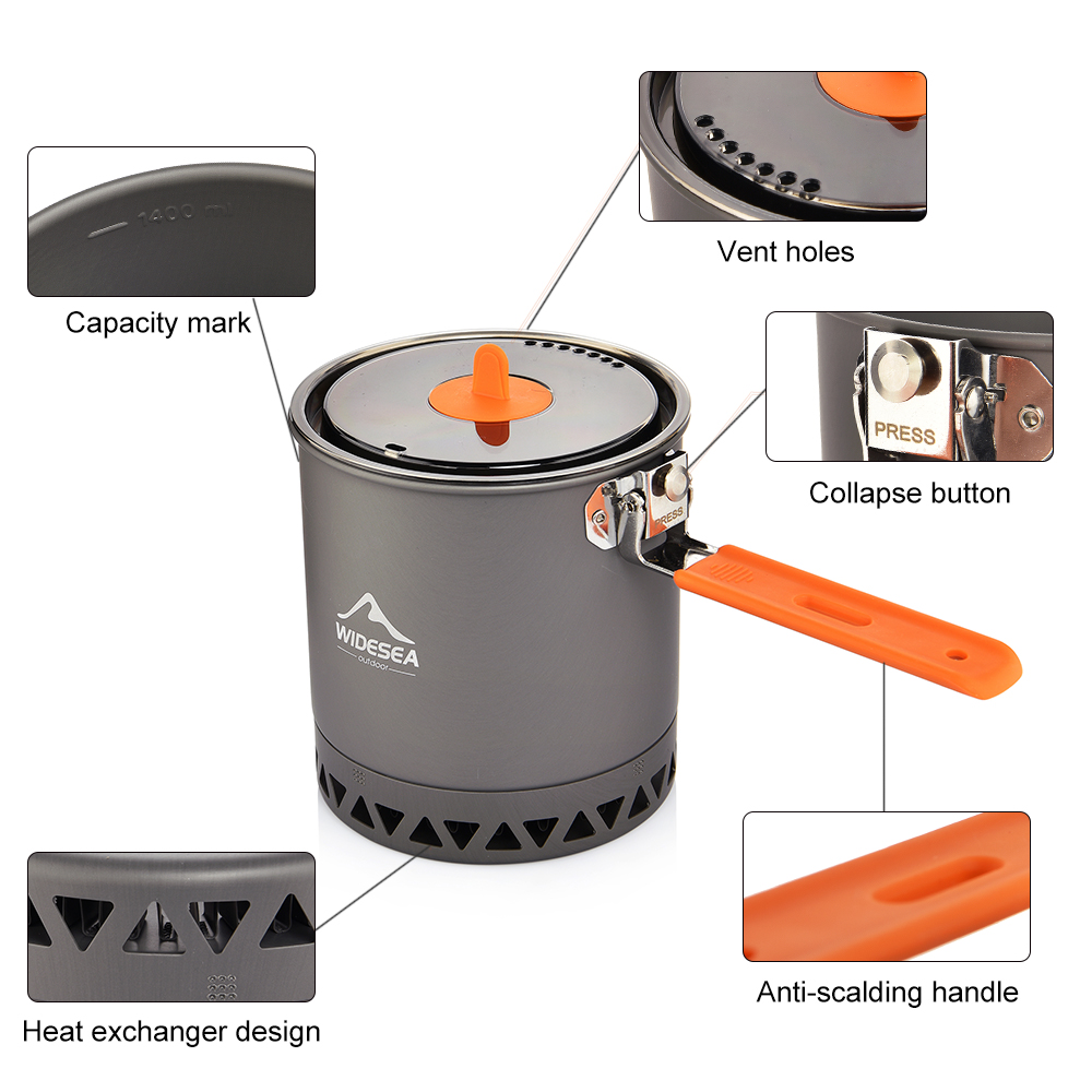 Garnek kempingowy Widesea 1.6L – Camping Cooking Box recenzja i cena