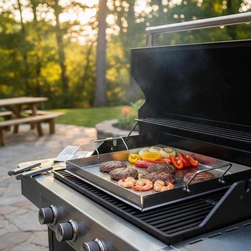 Uniwersalna płaska płyta grill – Camping Cooking Set recenzja i cena