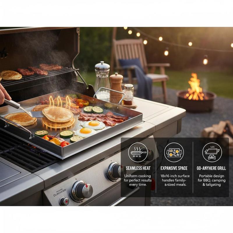 Uniwersalna płaska płyta grill – Camping Cooking Set recenzja i cena