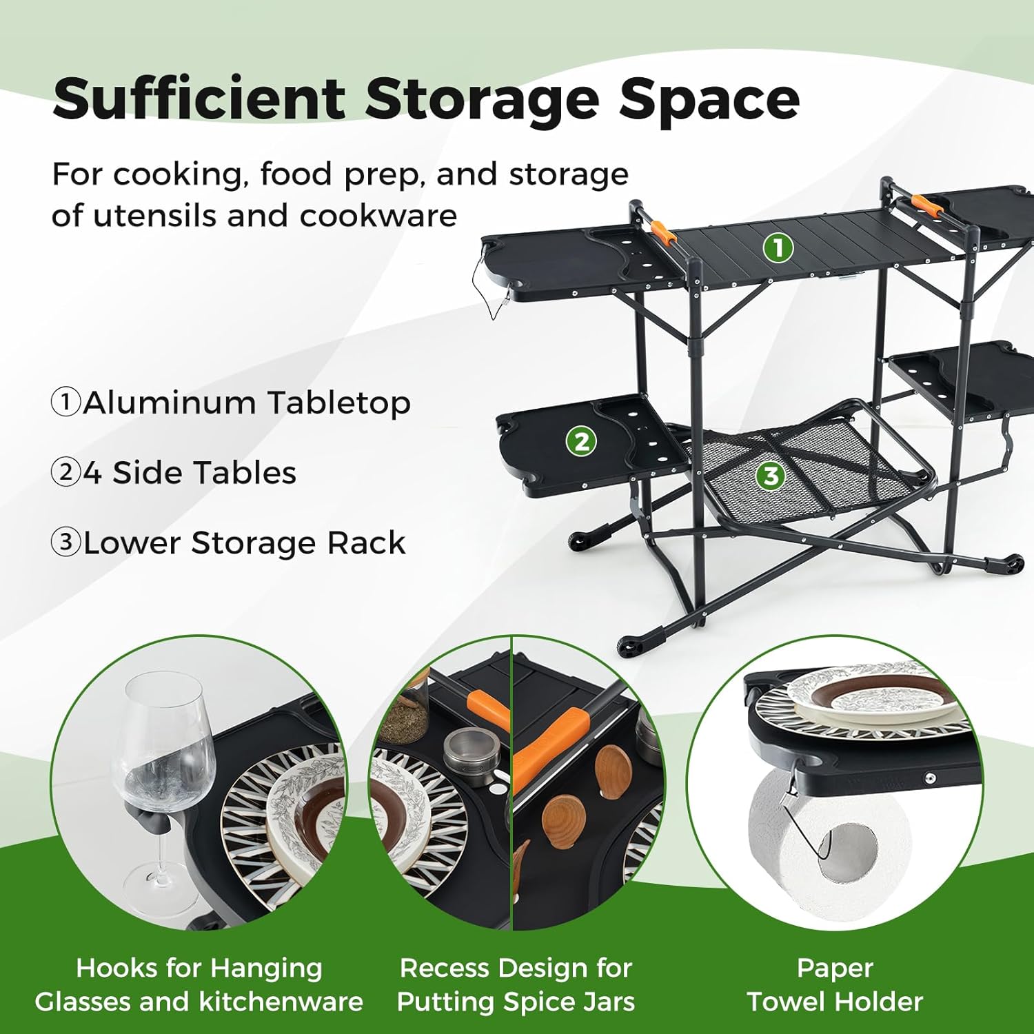 Przenośny składany stół kuchen – Camping Cooking Table With Storage recenzja i cena