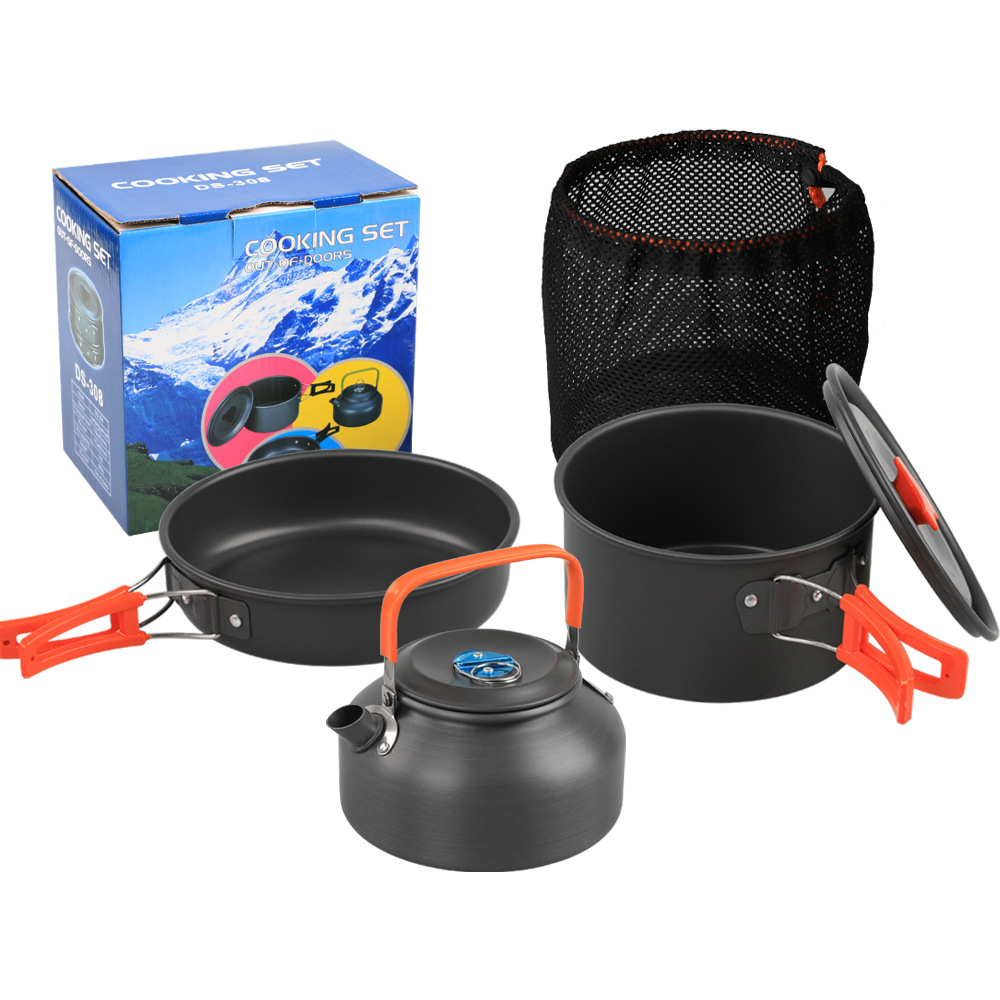 Zestaw naczyń kempingowych alu – Camping Cooking Set Non Stick recenzja i cena