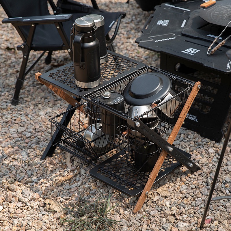 Przenośne Składane Stoły Kempi – Camping Cooking Table With Storage recenzja i cena