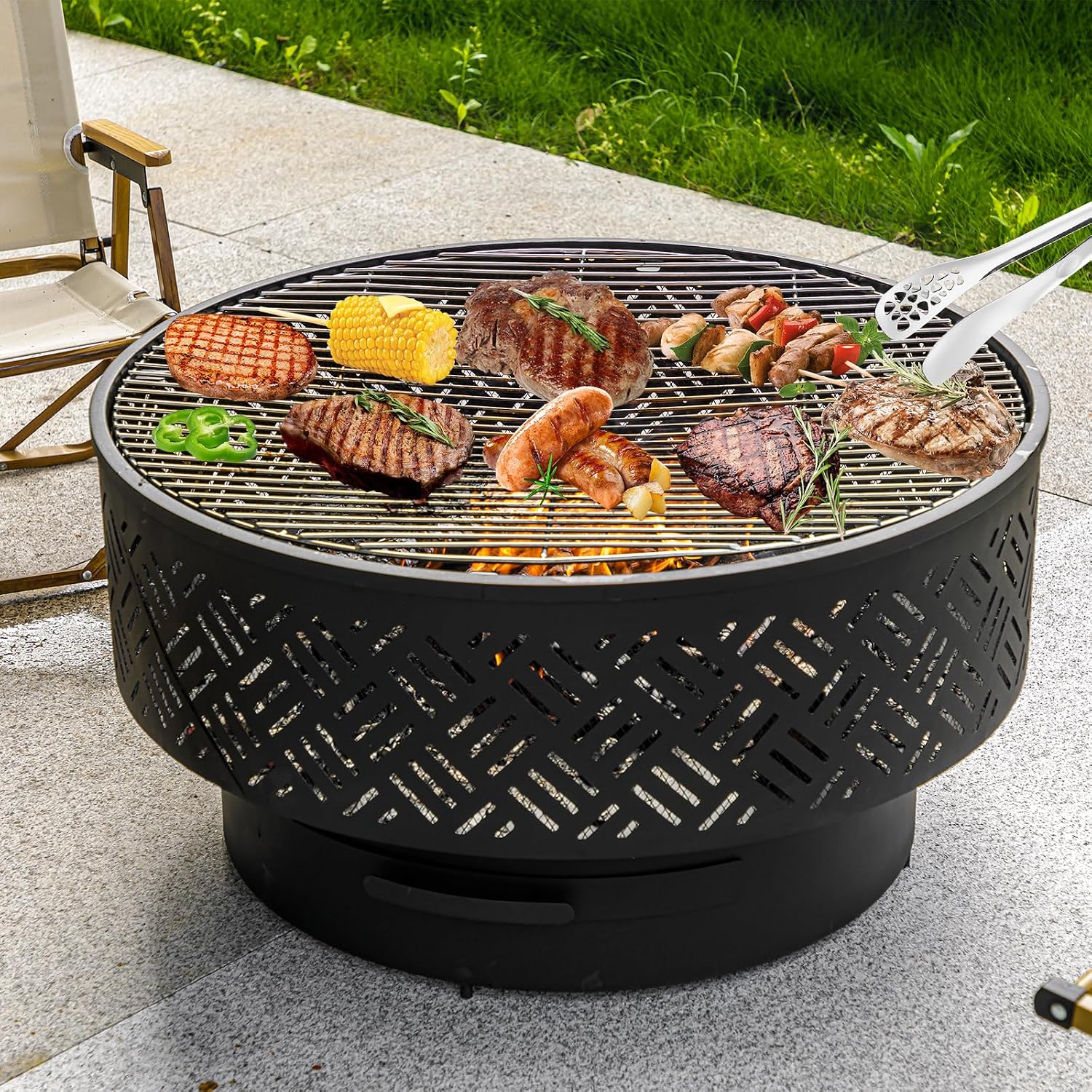 Okrągły metalowy stół do palen – Camping Cooking Pack recenzja i cena