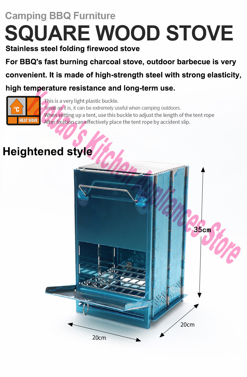 Przenośny piec na drewno do uż – Camping Cooking Stove recenzja i cena