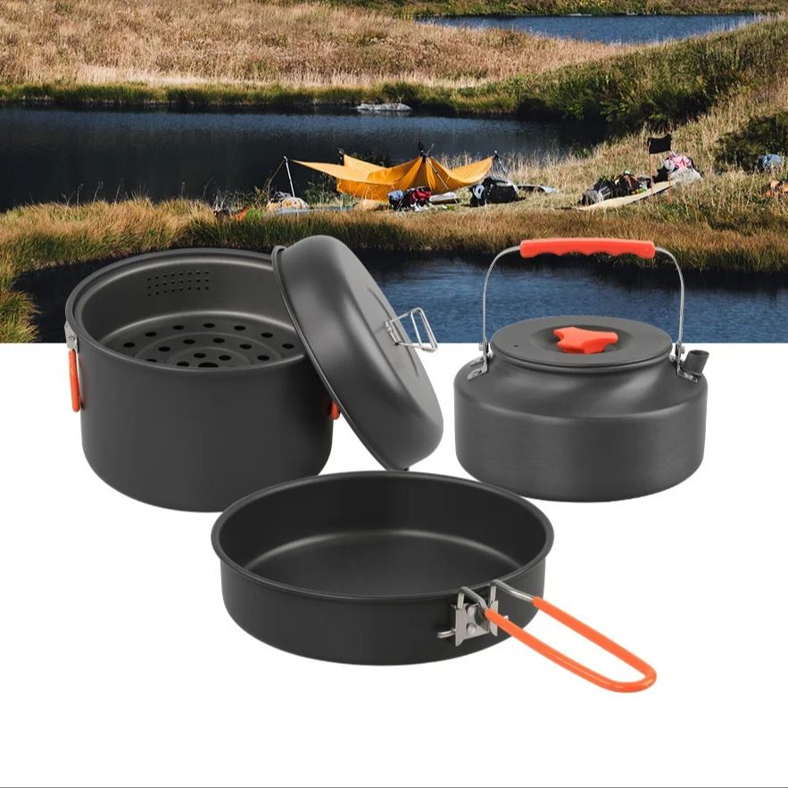 Zestaw naczyń do gotowania na  – Camping Cooking Set recenzja i cena