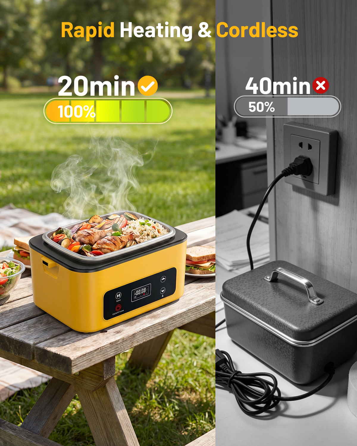 TaskStar Przenośny Podgrzewany – Camping Cooking Food recenzja i cena