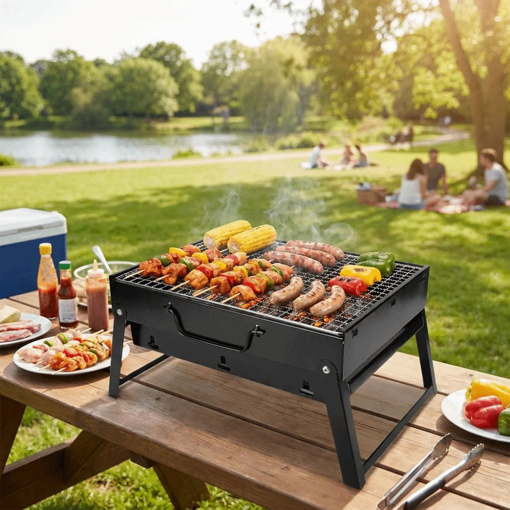 Przenośny, wzmocniony grill BB – Camping Cooking Rack recenzja i cena