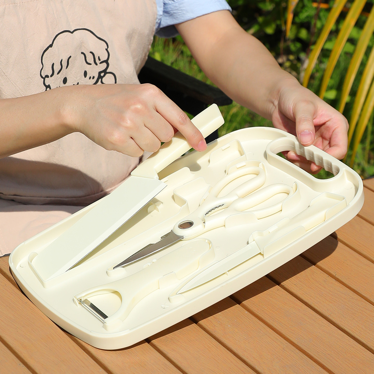 Przenośny Zestaw Piknikowy Nóż – Camping Cooking Set Non Stick recenzja i cena