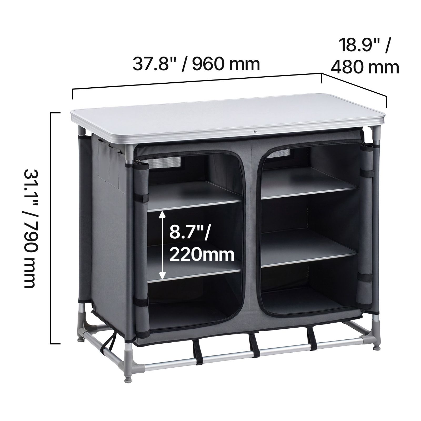 Szafka do przechowywania na ke – Camping Cooking Table With Storage recenzja i cena