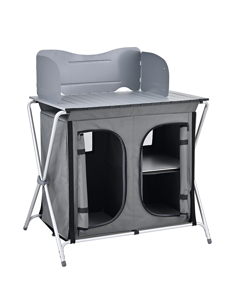 Aluminiowy składany przenośny  – Camping Cooking Table With Storage recenzja i cena