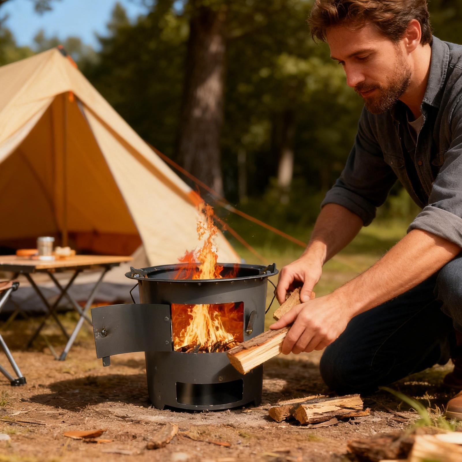 Przenośna kuchenka rakietowa d – Camping Cooking Gas Stove Portable Tool recenzja i cena