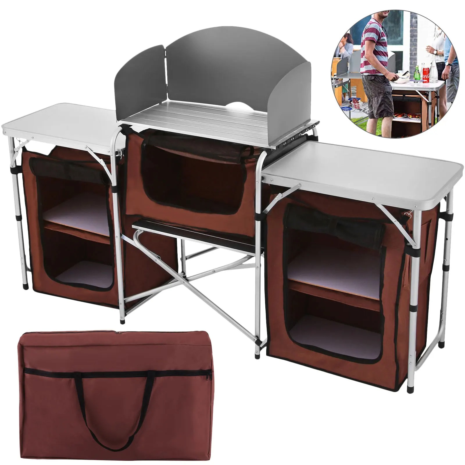 Singwinner Składany stół kuche – Camping Cooking Table With Storage recenzja i cena