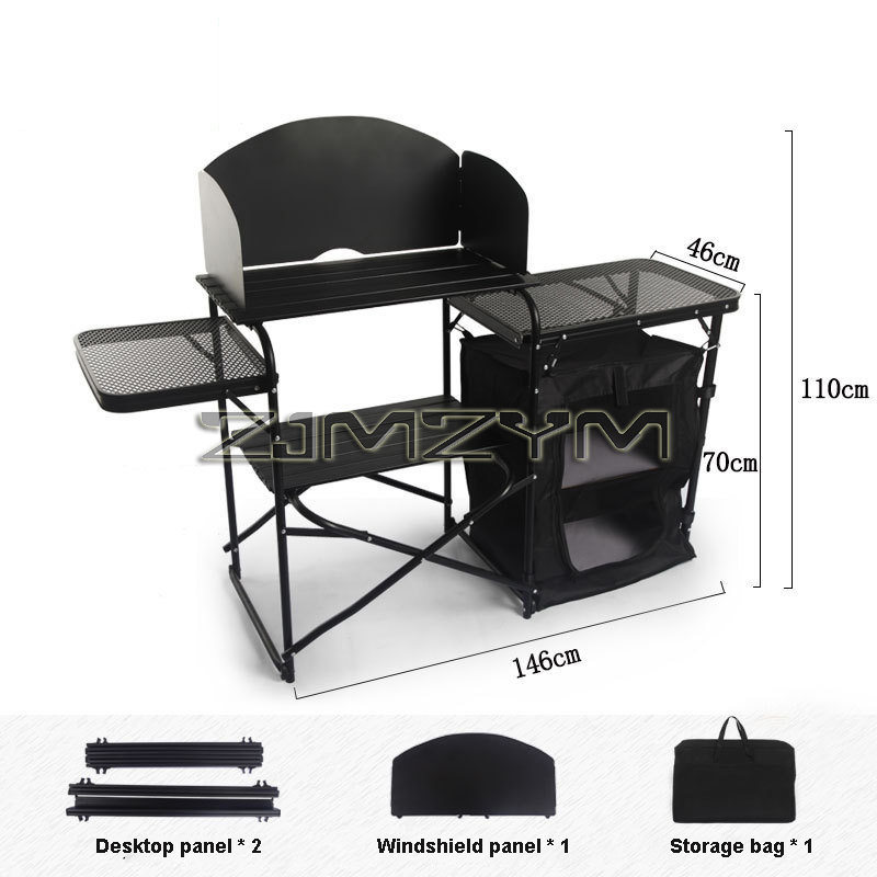 Składany stół kempingowy na ze – Camping Cooking Table With Storage recenzja i cena
