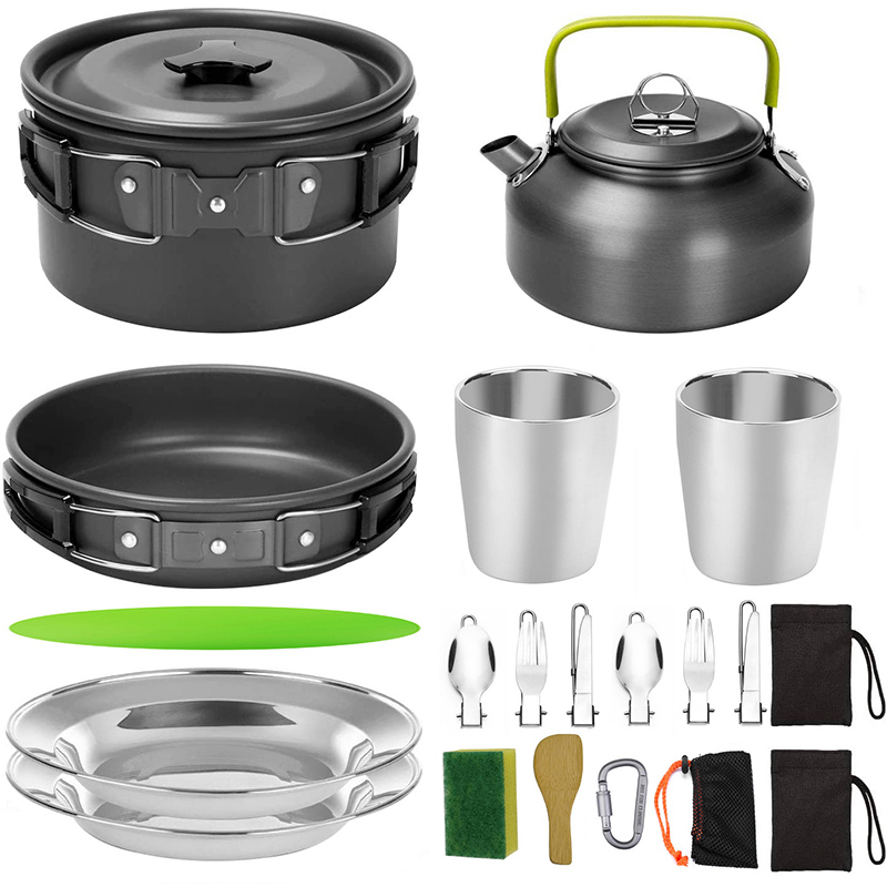 1 Zestaw Naczyń Kempingowych n – Camping Cooking Set Non Stick recenzja i cena