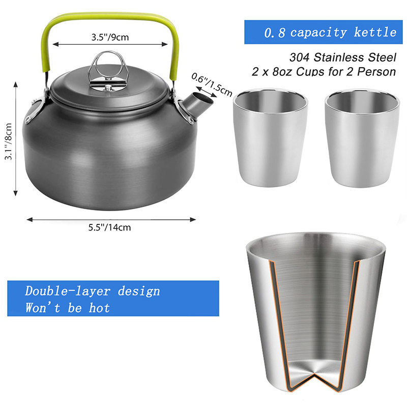 1 Zestaw Naczyń Kempingowych n – Camping Cooking Set Non Stick recenzja i cena